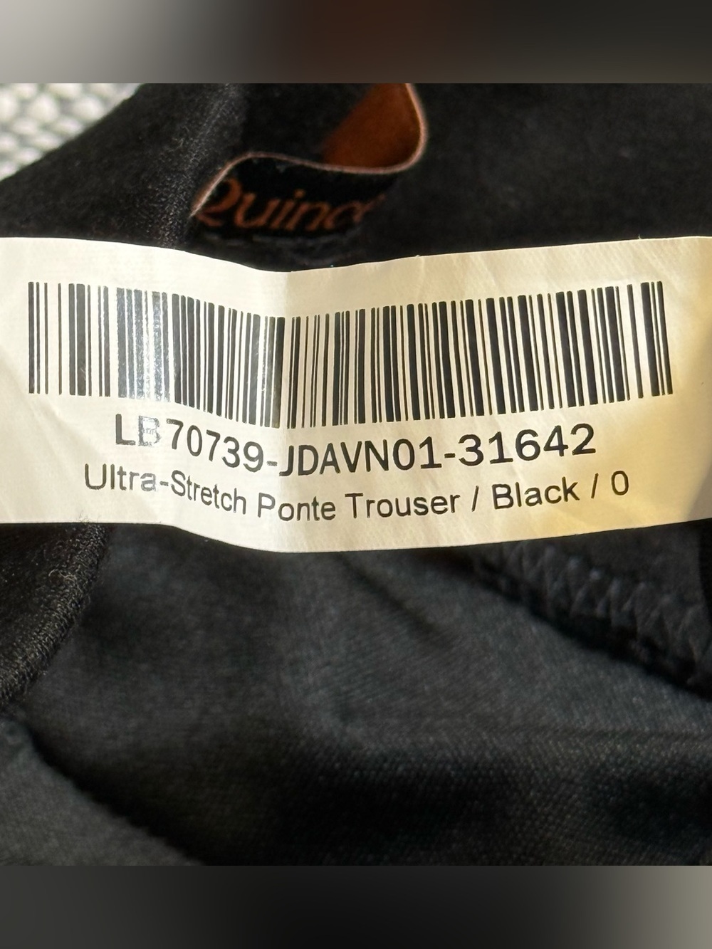 Quince Ultra-Stretch Ponte Trouser Black Size 0 wide leg short crop - Picture 4 of 8